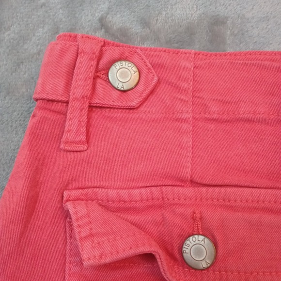 Pistola Mara Melissa Shorts Womens Sz 29 Dark Coral Red Cotton Viscose High Rise - Picture 14 of 15